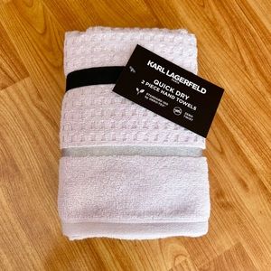 🆕Karl Lagerfeld Quick Dry 2 piece hand towels set